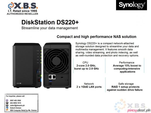 NAS- Synology DiskStation DS220+ 2 Bay NAS - QUEZON CITY - Philippines ...