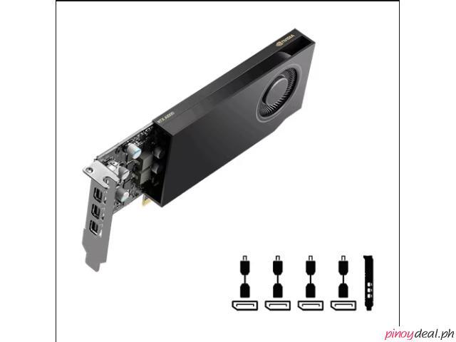 Dell NVIDIA® RTX™ A1000, 8 GB GDDR6, half height, PCIe 4.0x8, 4 mDP Graphics Card
