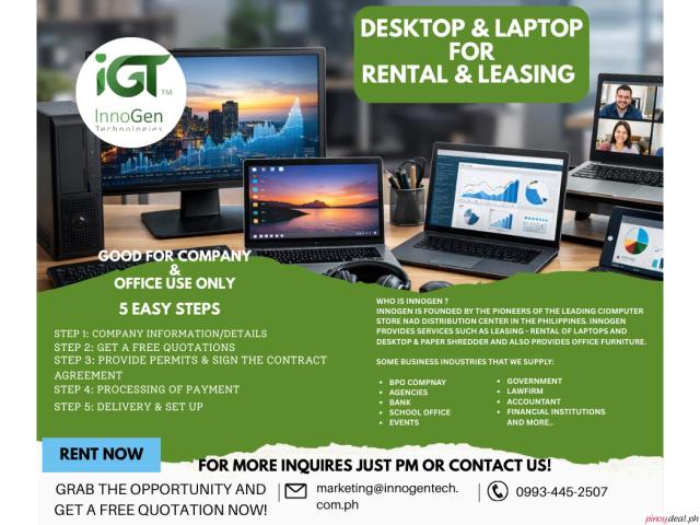 💻 DESKTOP & LAPTOP RENTAL & LEASING For Company & Event Use Only