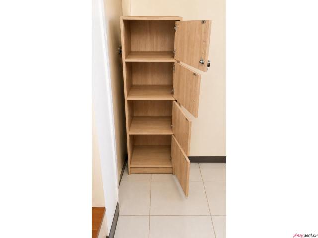 WOODEN 4-DOOR STORAGE CABINET