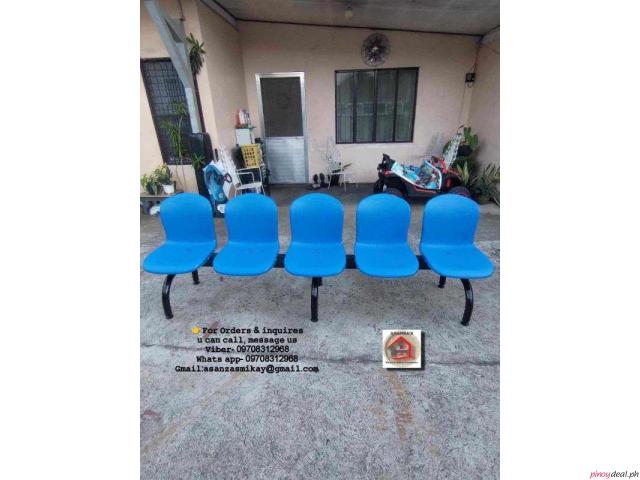 5 seater blue gang chair