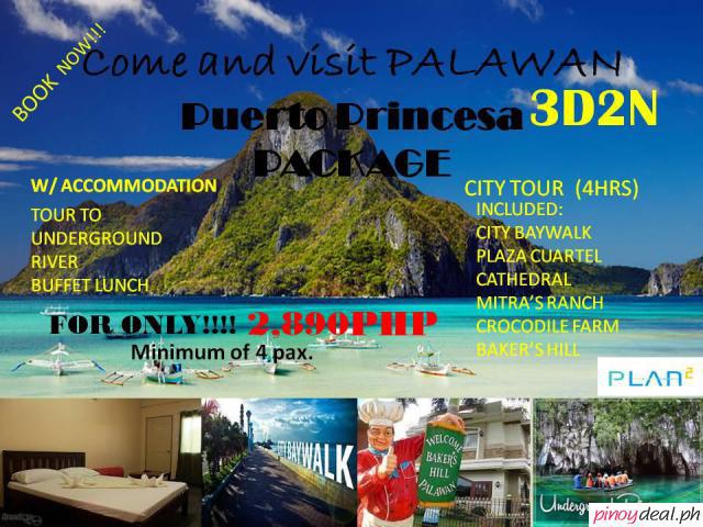 PALAWAN 3D2N PLAN2 TOUR  AND TRAVEL BUDGET PROMO PACKAGE AS LOW AS 2,890 !!!!!!