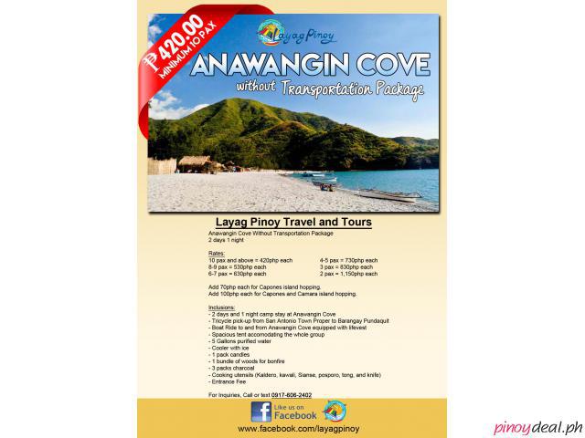 Anawangin Cove Without Transportation Package